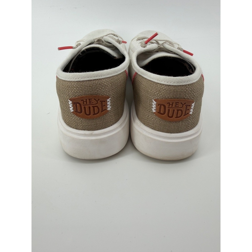 Hey Dude Cody W Craft Women W9 Cream Tan Canvas Low Top Slip On Sneakers